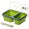 Набір туристичного посуду Tramp 2 отсека силиконовый 900ml с ловилкой olive (UTRC-090-olive) зображення 3