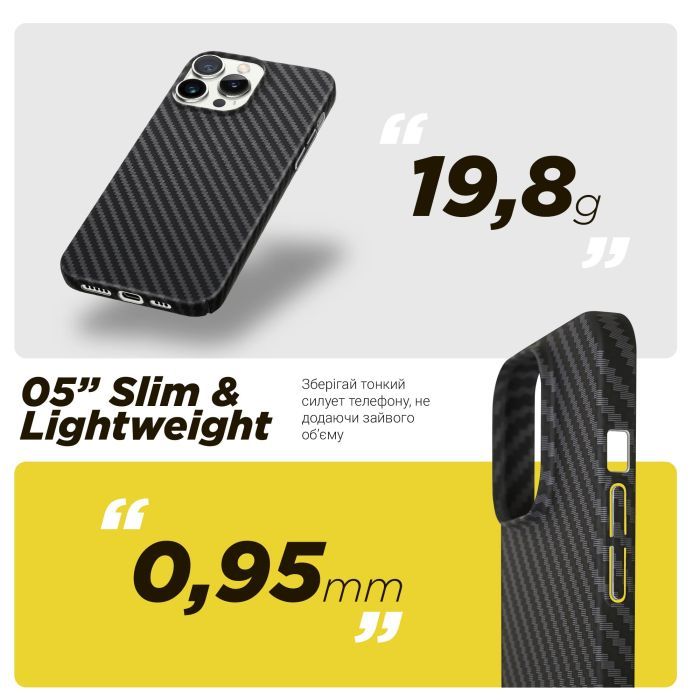 Чехол для мобильного телефона Armorstandart LikeCarbon MagCase Apple iPhone 16 Pro Black (ARM80094) изображение 4