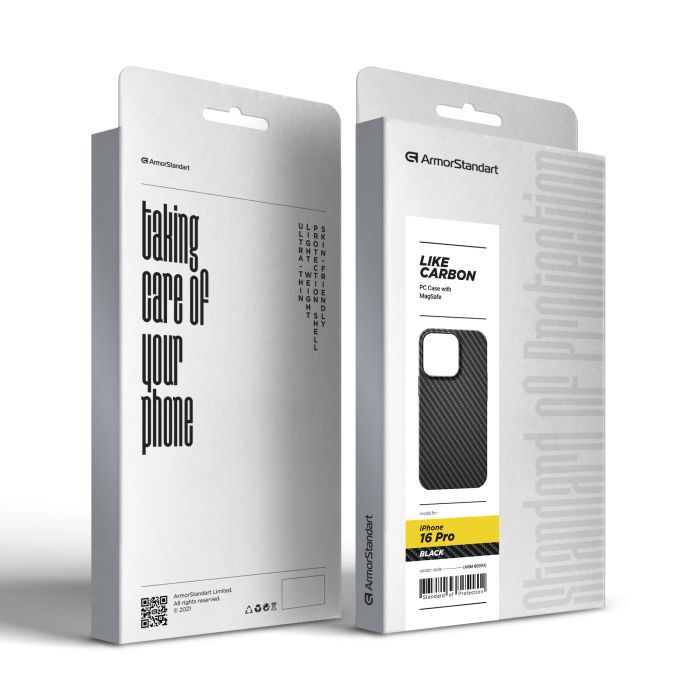 Чехол для мобильного телефона Armorstandart LikeCarbon MagCase Apple iPhone 16 Pro Black (ARM80094) изображение 5