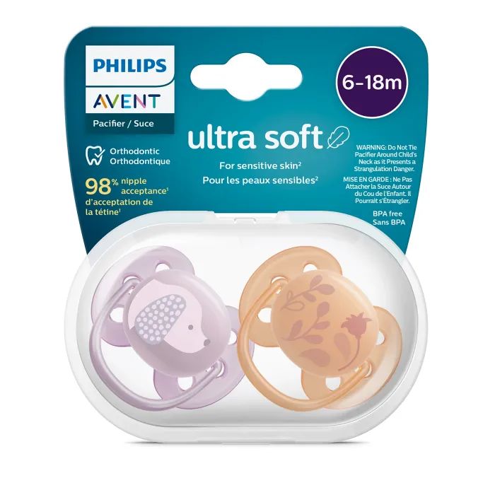 Пустышка Philips AVENT Ultra Soft ультрамягкая 6-18 мес 2 шт (SCF091/18) изображение 3