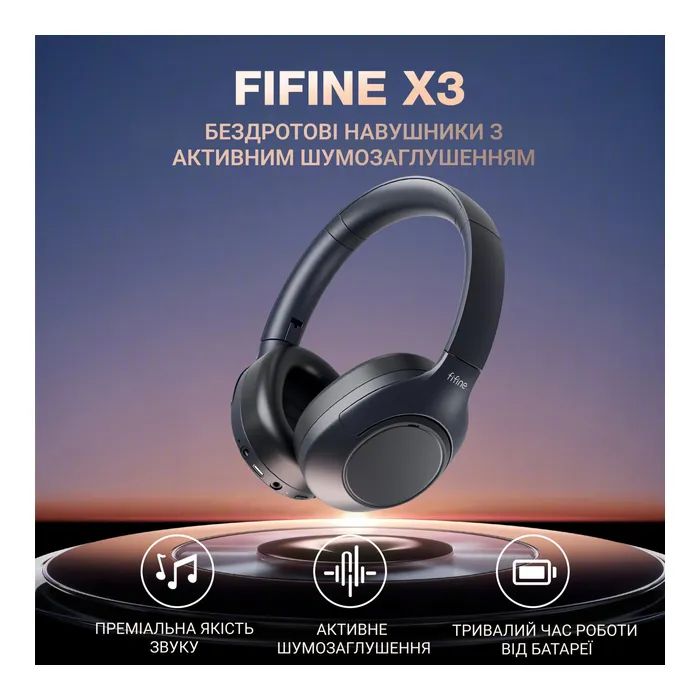 Наушники Fifine X3 Wireless Black (X3) изображение 5
