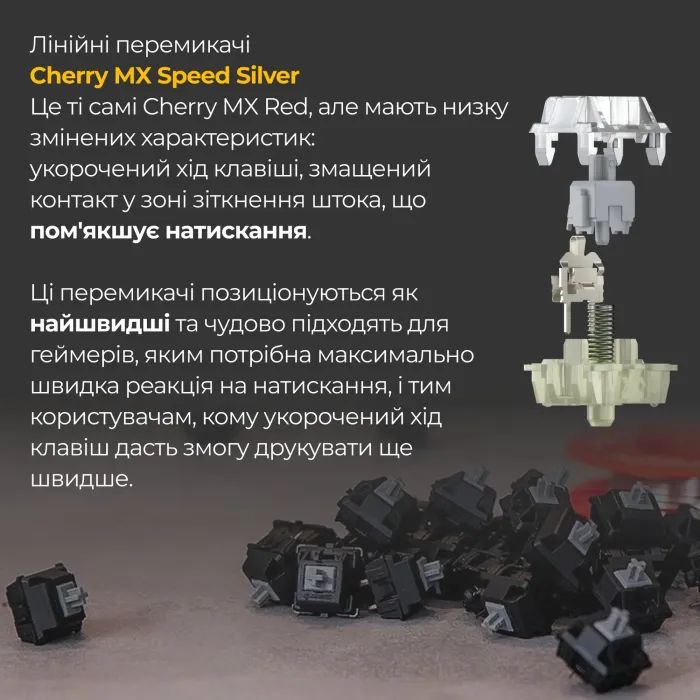 Клавиатура Ducky One 3 Cherry MX Speed Silver UA USB Cream (DKON2108-PUAPXМAEGGC1) изображение 5
