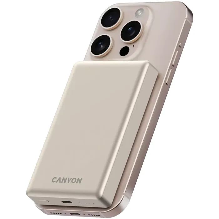 Батарея універсальна Canyon 10000mAh OnPower 510 slim Magsafe PD/20W Dark Grey (CNS-CPB510DG) зображення 6