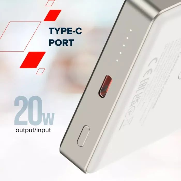 Батарея універсальна Canyon 10000mAh OnPower 510 slim Magsafe PD/20W Dark Grey (CNS-CPB510DG) зображення 8