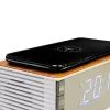 Настільний годинник Technoline з радіо WT487 Wireless Mobile Charging White/Brown (DAS302715) зображення 4