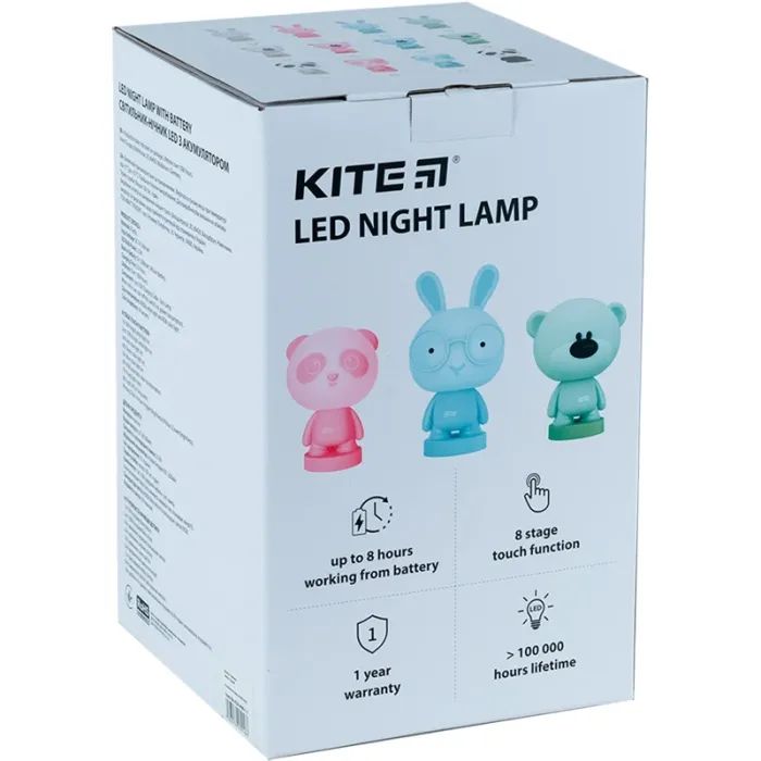 Ночник Kite Светильник LED с аккумулятором Panda, белый (K24-490-3-1) изображение 3
