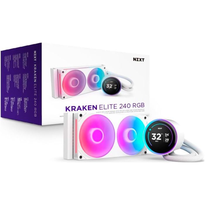 Система жидкостного охлаждения NZXT Kraken Elite RGB 240mm AIO (RL-KR24E-W2) изображение 7