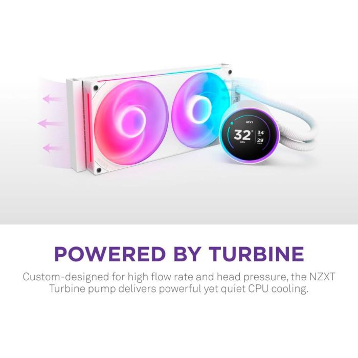 Система жидкостного охлаждения NZXT Kraken Elite RGB 240mm AIO (RL-KR24E-W2) изображение 8