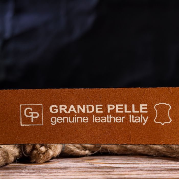 Ремень Grande Pelle Из натуральной кожи Рыжий (21472) изображение 10