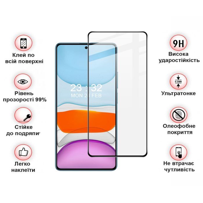 Стекло защитное BeCover Xiaomi Redmi Note 14 4G Black (713099) изображение 3