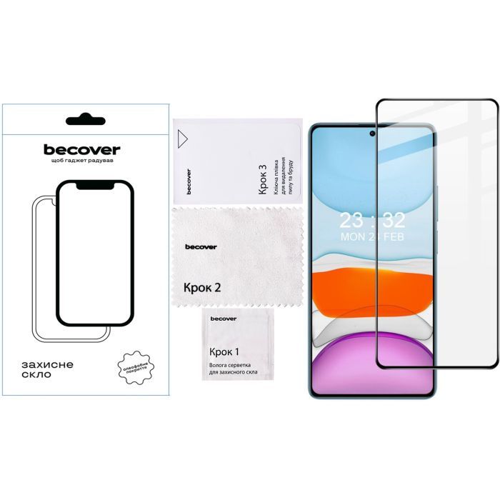 Стекло защитное BeCover Xiaomi Redmi Note 14 4G Black (713099) изображение 4