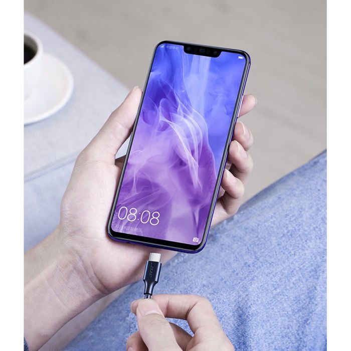 Дата кабель USB 2.0 AM to USB-C 0.5m 3.0A (18W) Nickel Plating US287 Black Ugreen (60115) зображення 2