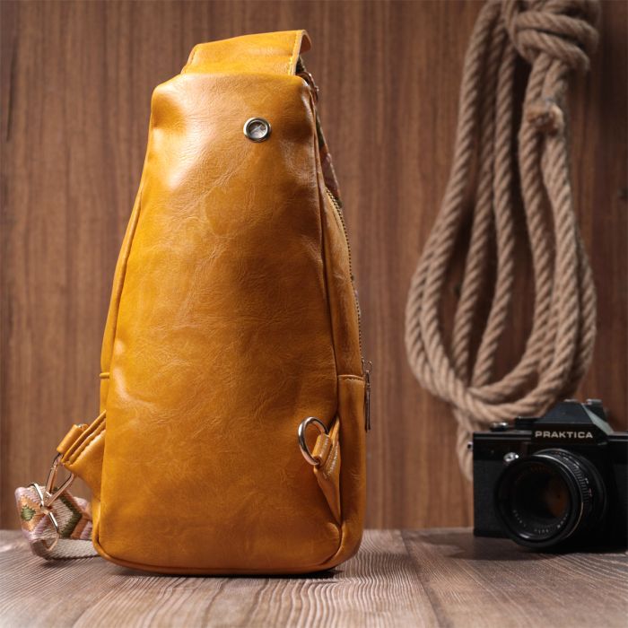 Сумка Vintage Из экокожи Желтая (22753) изображение 10