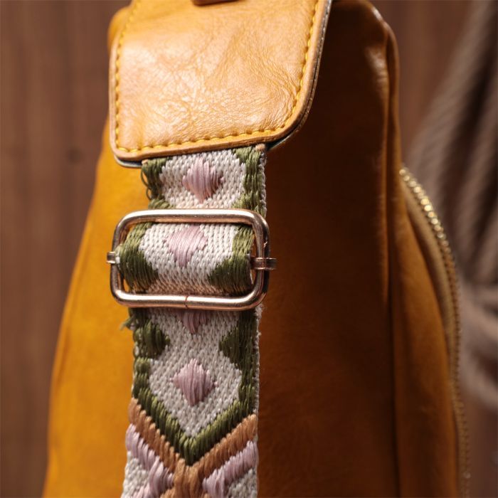 Сумка Vintage Из экокожи Желтая (22753) изображение 11