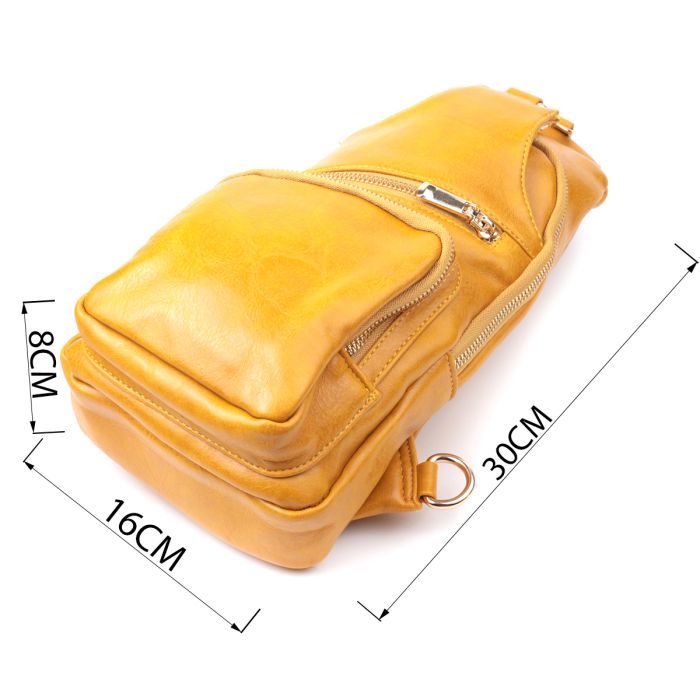 Сумка Vintage Из экокожи Желтая (22753) изображение 3