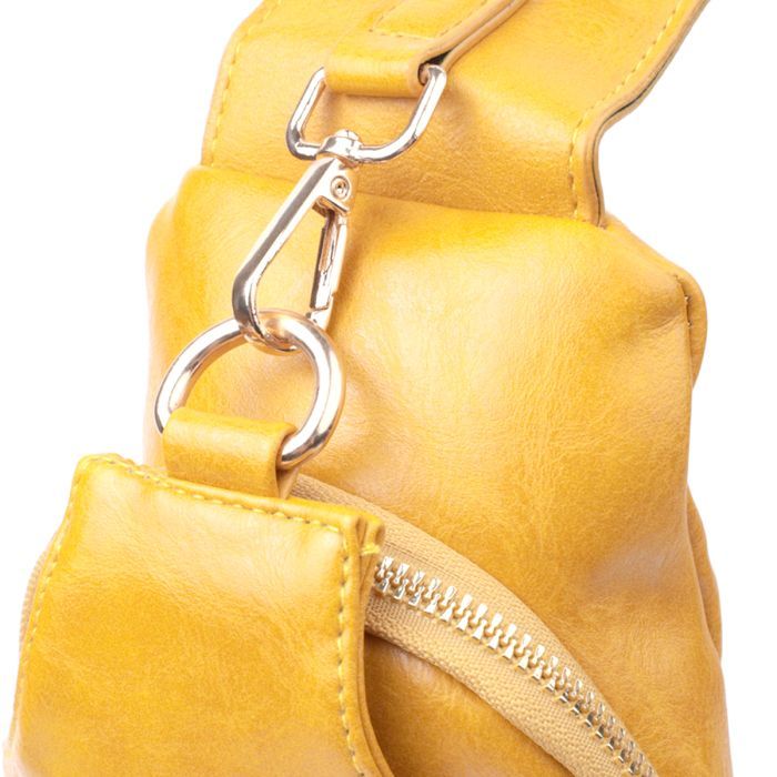 Сумка Vintage Из экокожи Желтая (22753) изображение 5