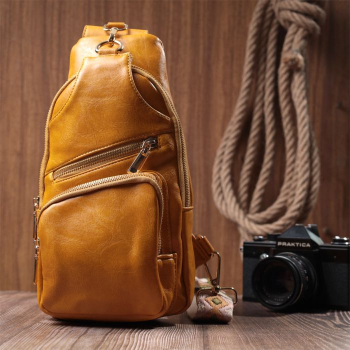 Сумка Vintage Из экокожи Желтая (22753) изображение 9