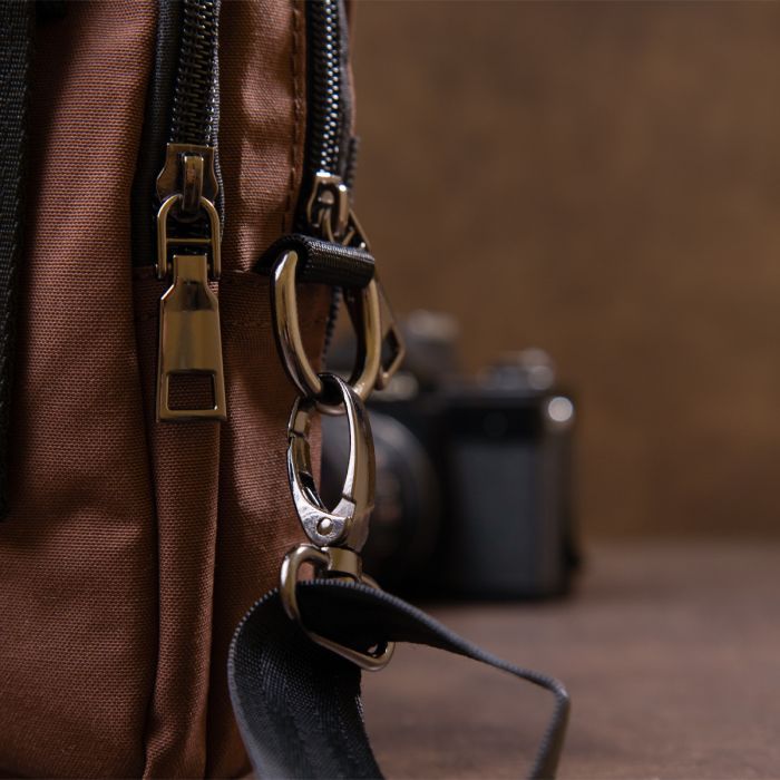 Сумка Vintage На пояс нейлон Красная (20647) изображение 10