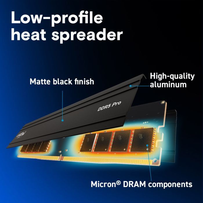 Модуль памяти для компьютера DDR5 16GB 5600 MHz Micron (CP16G56C46U5) изображение 5