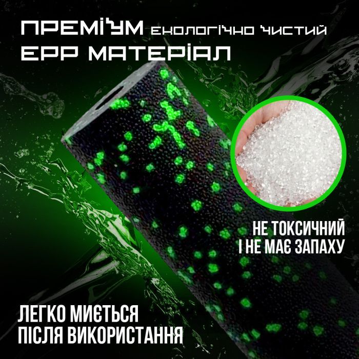 Масажный ролик PowerPlay PP-4346 Mini EPP Foam Roller 15x5,3см Чорно/Синій (PP_4346_Blue_(15*5)) изображение 7