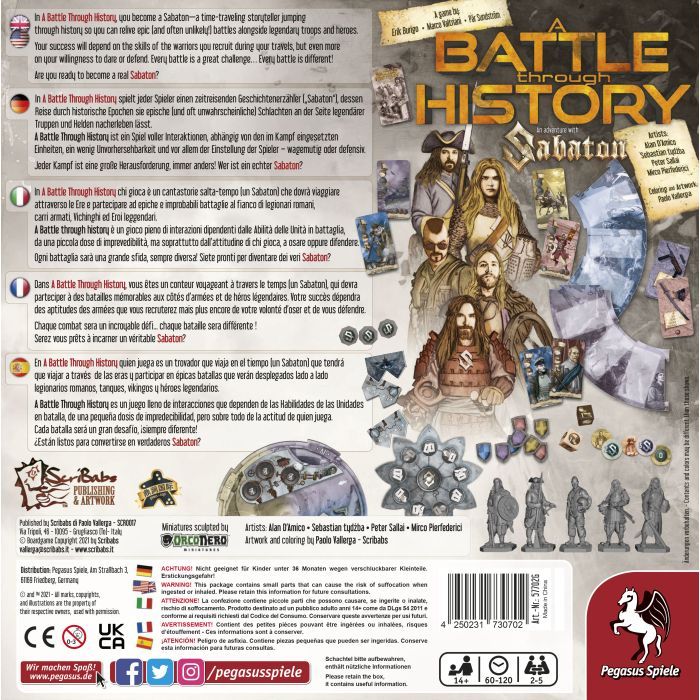Настільна гра Pegasus Spiele Битва крізь історію: Пригода з Sabaton (A Battle Through History: An Adventure With Sabaton) (ан (PS200) зображення 8