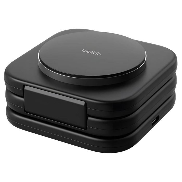 Зарядний пристрій Belkin 3in1 Travel Pad Wireless Qi2 15W Black (WIZ024VFBK) зображення 5