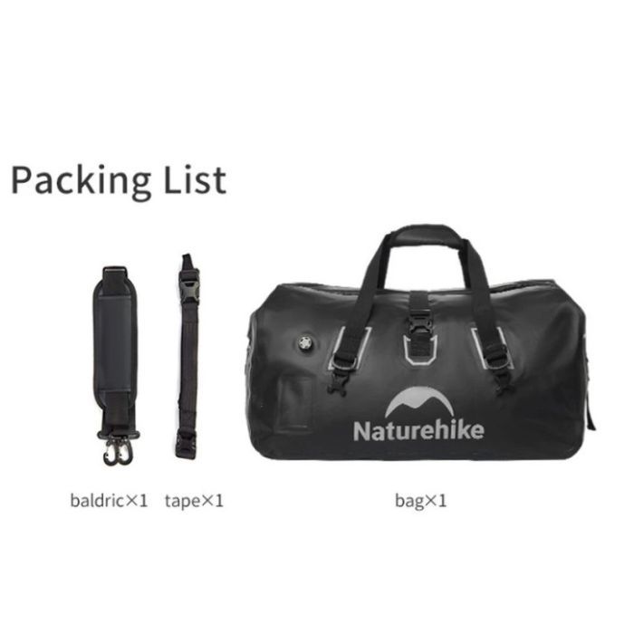 Сумка дорожная Naturehike Водонепроникна CNK2450XB015, 90 л, чорна (6975641883753) изображение 2