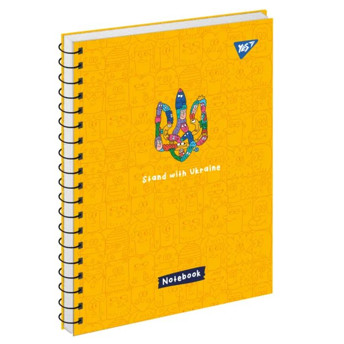 Зошит Yes А5 Stand with Ukraine 80 аркушів клітинка (151969)