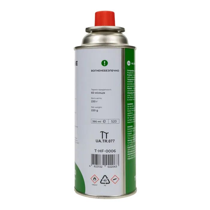 Газовый баллон Tribe цанговий 220 г (T-HF-0006) изображение 2