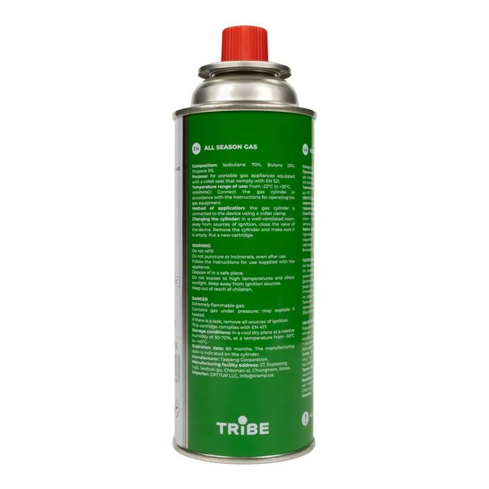 Газовый баллон Tribe цанговий 220 г (T-HF-0006) изображение 4