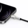 Дата кабель USB 2.0 AM to Lightning 1.0m Cafule Metal 2.4A black Baseus (CALJK-A01) изображение 10