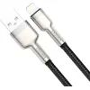 Дата кабель USB 2.0 AM to Lightning 1.0m Cafule Metal 2.4A black Baseus (CALJK-A01) изображение 2