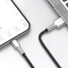 Дата кабель USB 2.0 AM to Lightning 1.0m Cafule Metal 2.4A black Baseus (CALJK-A01) изображение 9