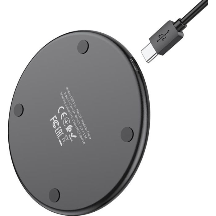 Зарядное устройство HOCO HOCO CW6 Pro Easy 15W charging wireless fast charger Black (6931474755032) изображение 4