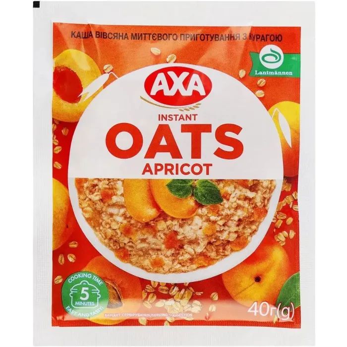 Пища быстрого приготовления АХА Каша Овсяная с курагой 40 г (4820008126016)