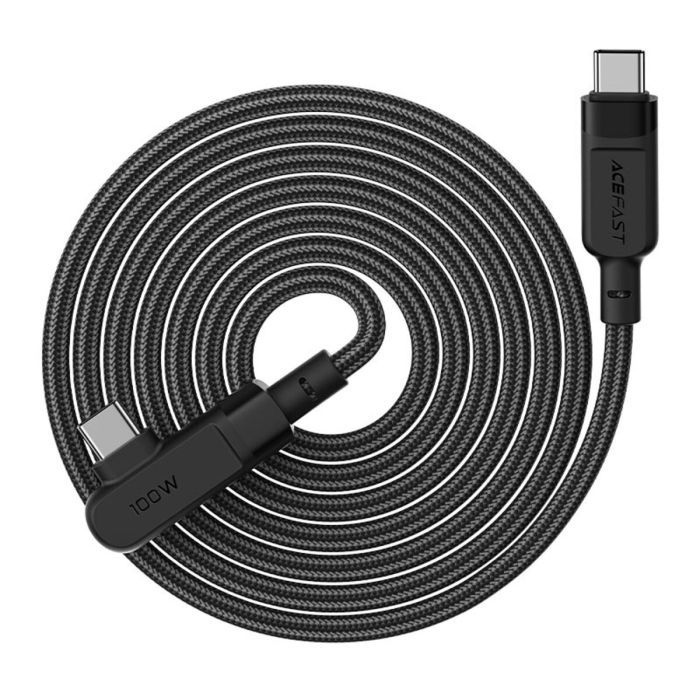 Дата кабель USB-C to USB-C 2.0m 5A 100W nylon C5-03 black Acefast (6974316281016) изображение 3