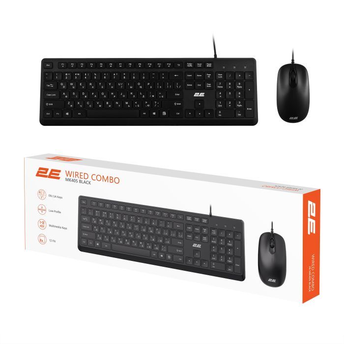 Комплект 2E MK405 USB UA Black (2E-MK405UBK_UA) изображение 14