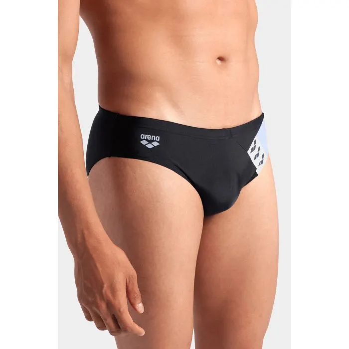 Плавки Arena Stripe Swim Briefs 007929-550 чорний, сірий 100 (3468337395133) изображение 6