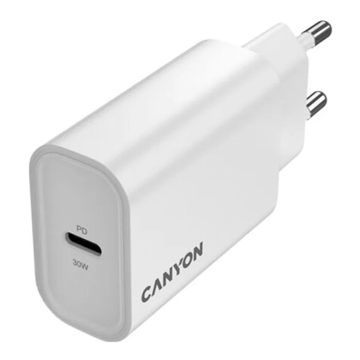 Зарядное устройство Canyon 30CL OnCharge USB-C PD30W White (CNE-CHA30CLW) изображение 4