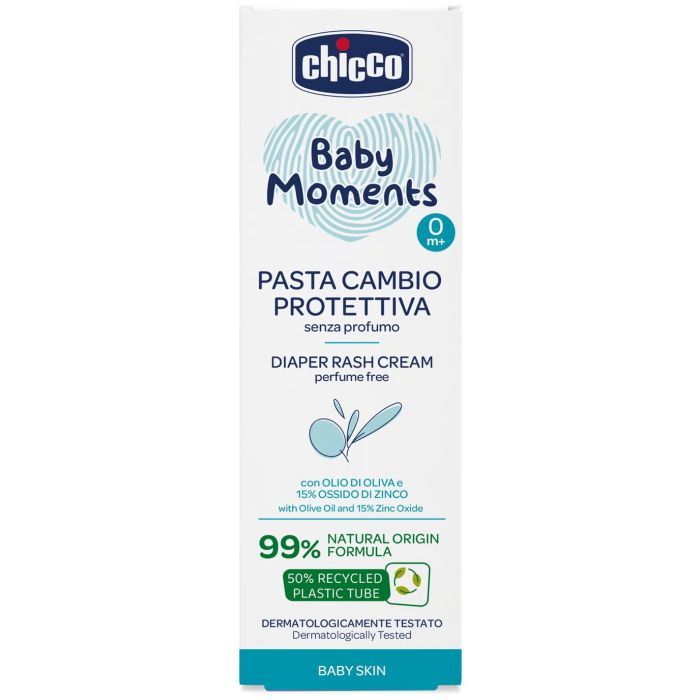 Детский крем Chicco Baby Moments від попрілостей з цинком під підгузок, 100 мл (12114.00) изображение 2