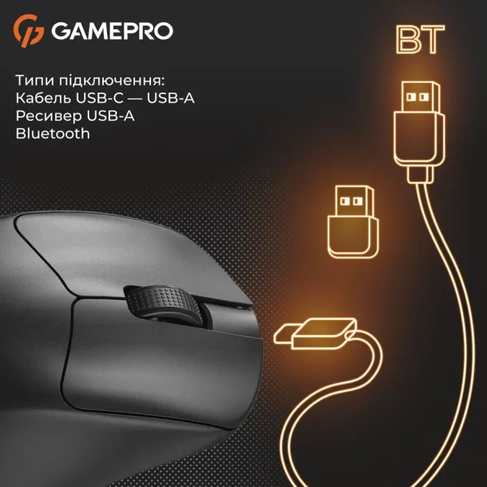 Мышка GamePro Genesis Avenger Wireless/Bluetooth/USB White (GM096W) изображение 2