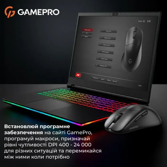 Мышка GamePro Genesis Avenger Wireless/Bluetooth/USB White (GM096W) изображение 5