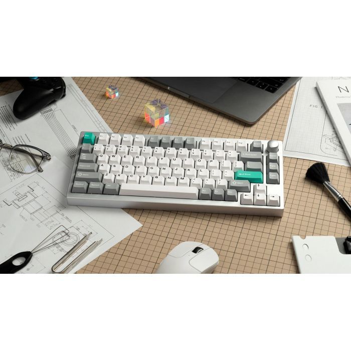 Клавиатура Lemokey P1 Pro Super Brown RGB Wireless/Bluetooth/USB Space Silver (P1P-X3-UA) изображение 2