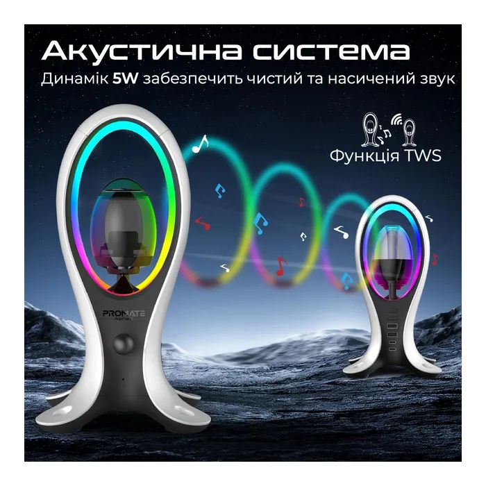 Акустична система Promate Alpha-X USB Black (alpha-x) зображення 3