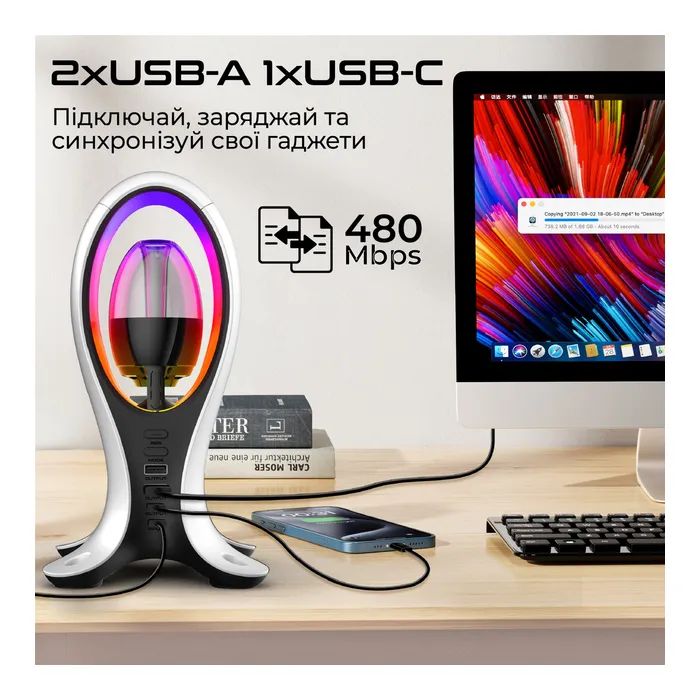 Акустична система Promate Alpha-X USB Black (alpha-x) зображення 4