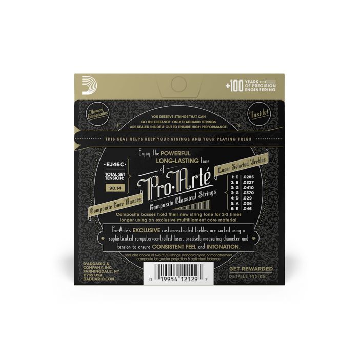 Струни для гітари D'Addario Pro-Arte Composite Hard Tension (EJ46C) зображення 3