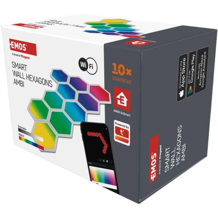 Світильник EMOS ZIW22AR HEXAGON 10шт. 19 Вт, RGBIC, WIFI (ZIW22AR) зображення 11