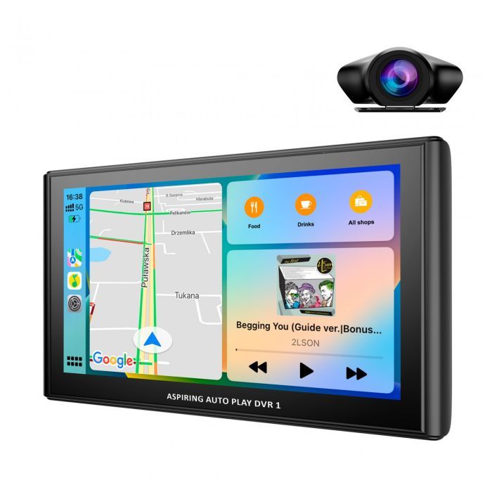 Автомобильный монитор Aspiring Auto Play DVR 1, Magnet, CarPlay, Android auto изображение 2