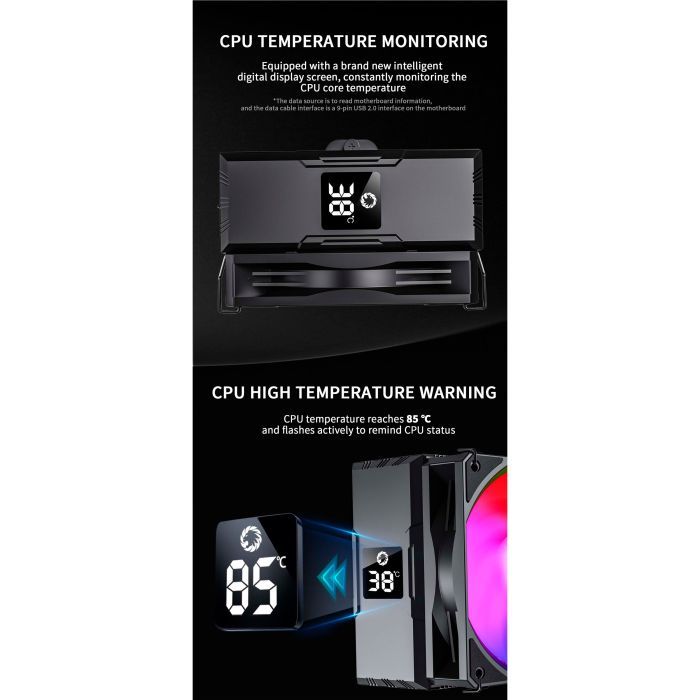 Кулер до процесора Gamemax Sigma 520 Digital BK зображення 10