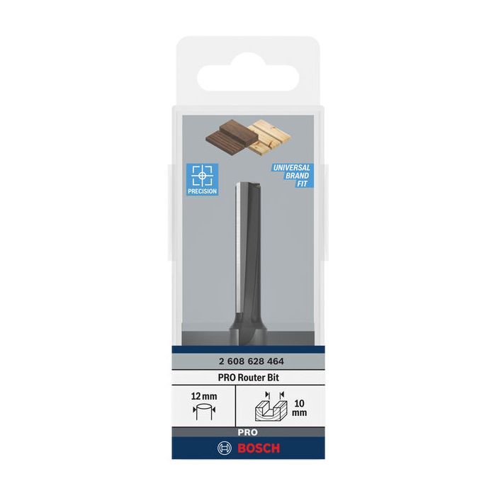 Фреза Bosch Professional пазова з двома лезами, Std, S12, D18, L40 (2.608.628.467) зображення 2